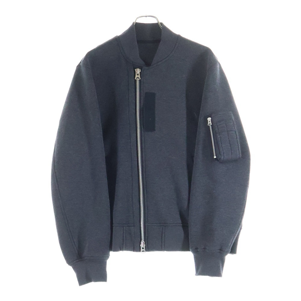 Sacai(サカイ) 25AW SPONGE SWEAT BLOUSON スポンジ スウェット ジップアップ ブルゾンジャケット グレー 25-03790M
