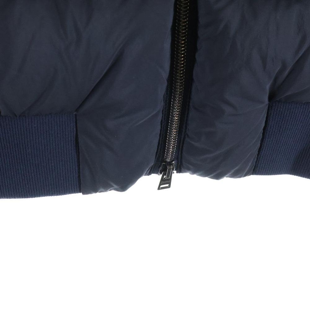 HERNO(ヘルノ) アビエイター ダブルポケット ジップアップ ダウンジャケット ブラック PI010ULE-19288-9200