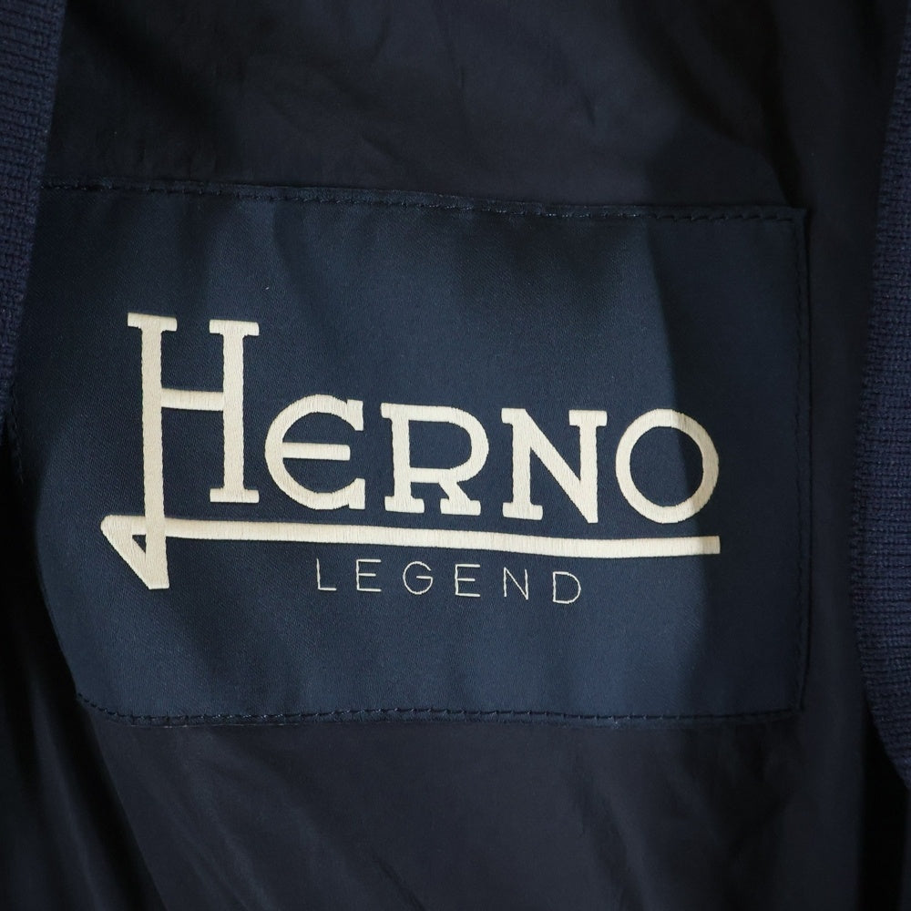 HERNO(ヘルノ) アビエイター ダブルポケット ジップアップ ダウンジャケット ブラック PI010ULE-19288-9200