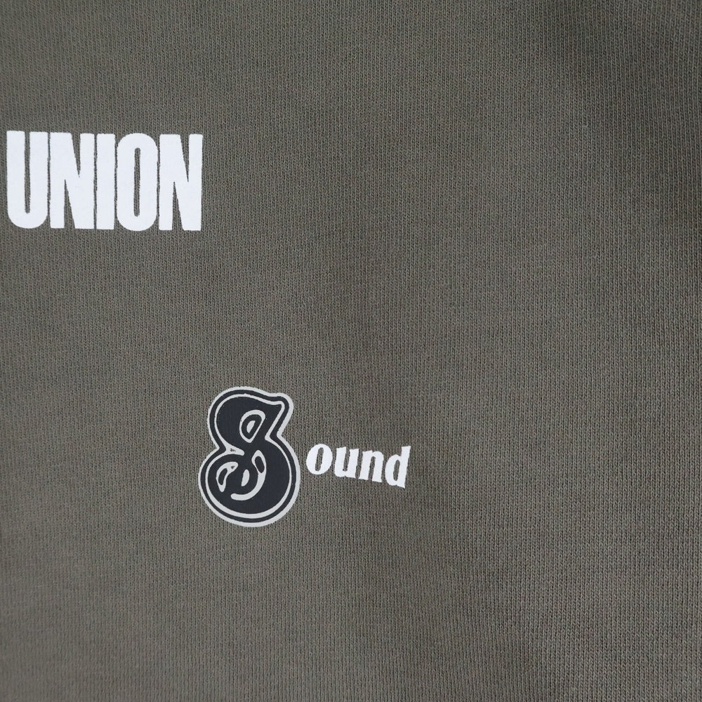 UNION(ユニオン) SOUND CREWNECK サウンド フロントプリント クルーネック スウェット トレーナー チャコールグレー
