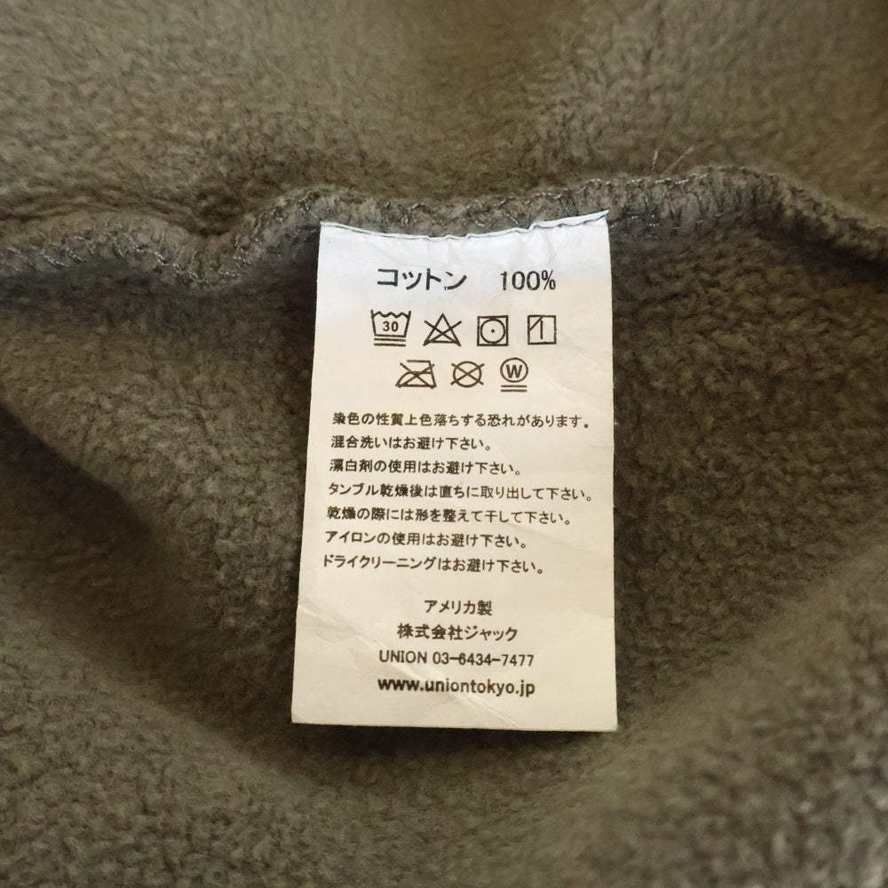 UNION(ユニオン) SOUND CREWNECK サウンド フロントプリント クルーネック スウェット トレーナー チャコールグレー