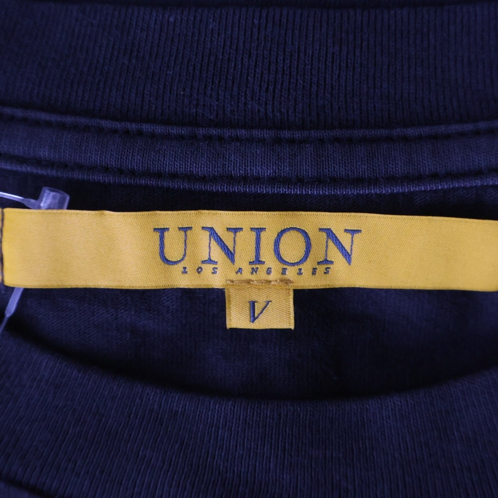 UNION(ユニオン) UPRISE L/S TEE フロントプリント クルーネック 長袖Tシャツ カットソー ブラック