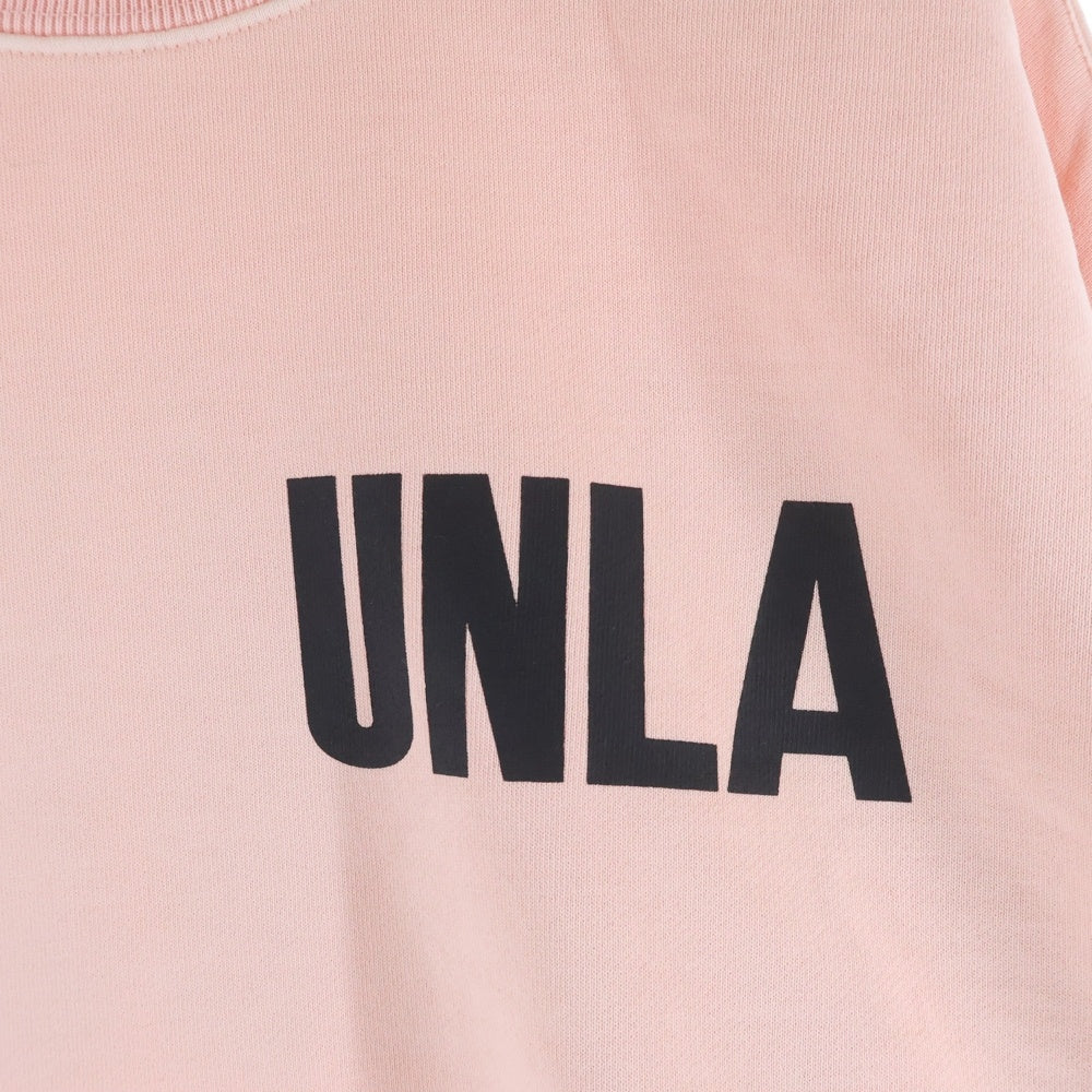 UNION(ユニオン) UNLA CREWNECK 両面プリント クルーネック スウェット トレーナー ピンク