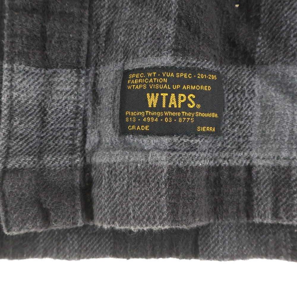 WTAPS(ダブルタップス) 17SS UNION LS SHIRT COTTON TEXTILE ユニオンチェック コットン テキスタイル 長袖シャツ グレー 171GWDT-SHM07