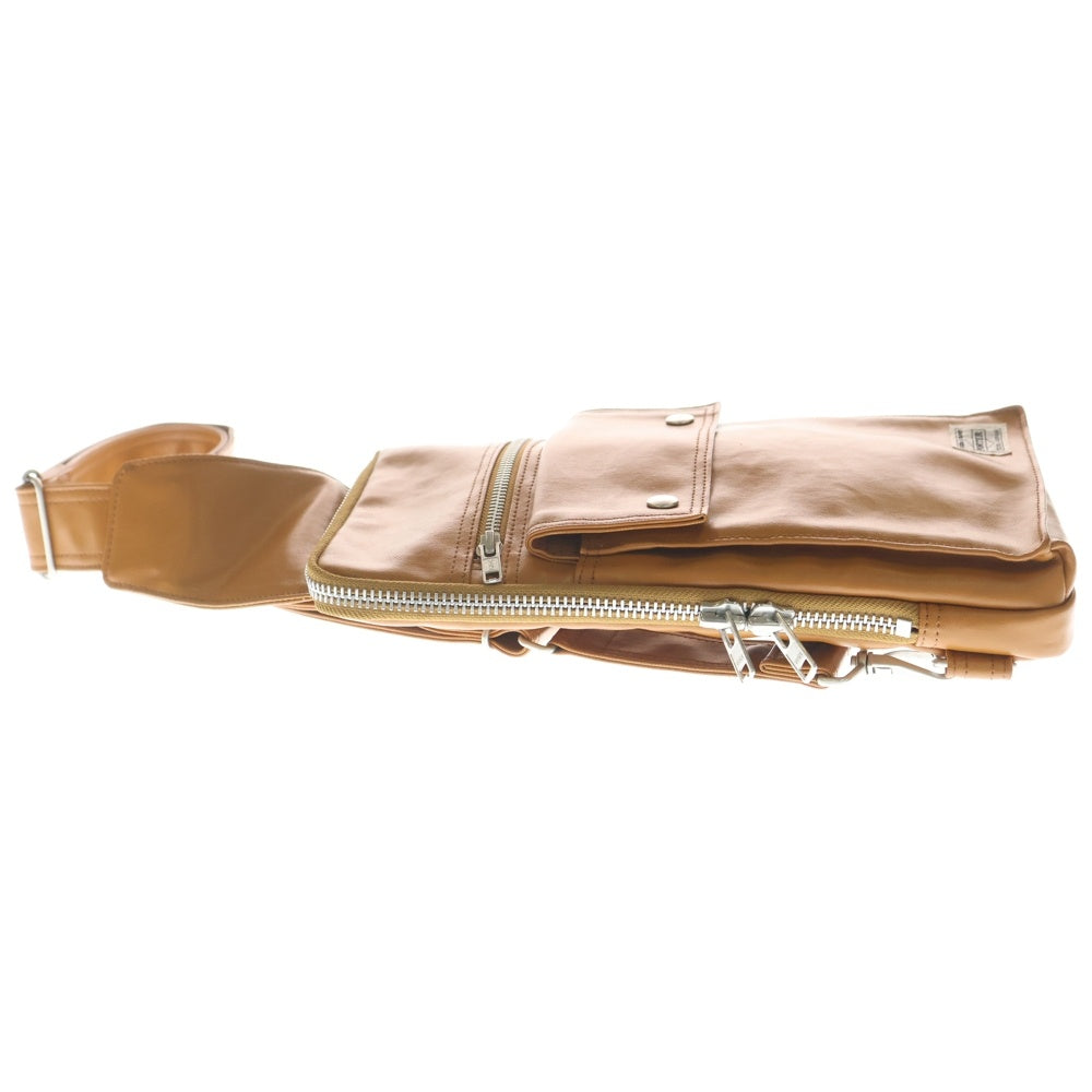 PORTER(ポーター) SLING SHOULDER BAG スリング マルチポケット レザーショルダーバック ブラウン 707-06127