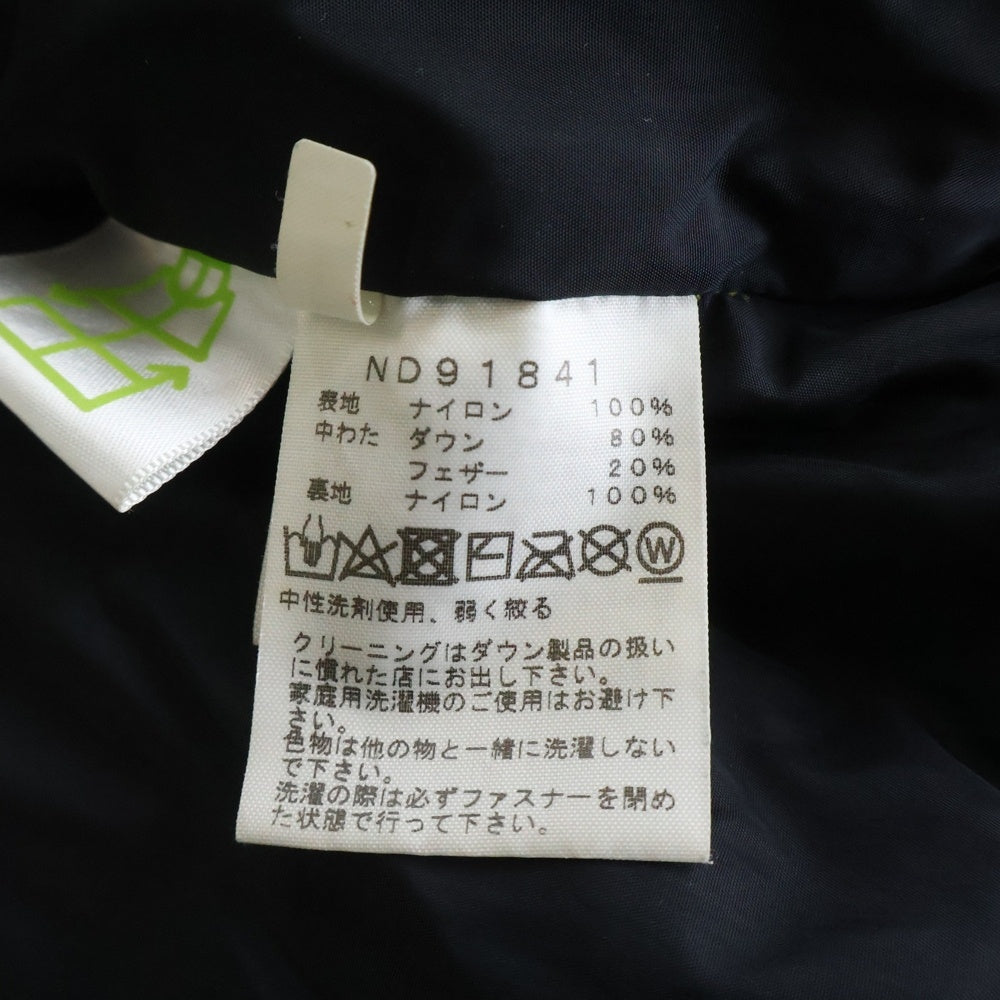 THE NORTH FACE(ザノースフェイス) NUPTSE JACKET ヌプシ ダブルポケット ジップアップ ダウンジャケット ブラック/イエロー ND91841