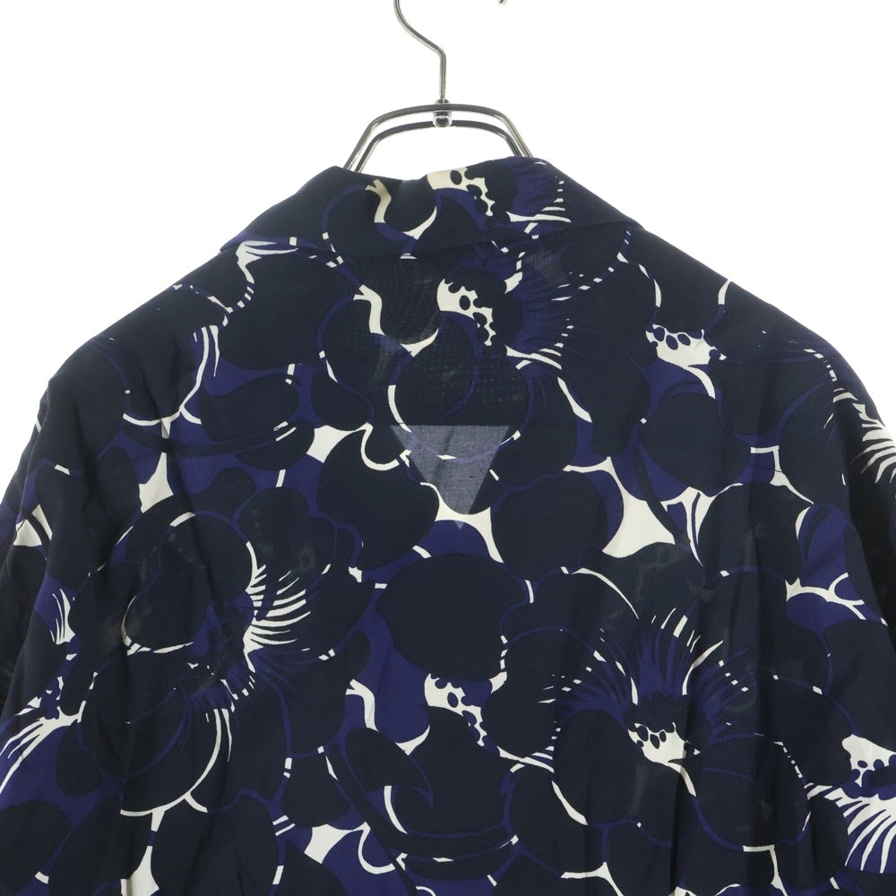 N.HOOLYWOOD(エヌハリウッド) 総柄 レーヨン オープンカラー 半袖 シャツ ブルー 971-SH06