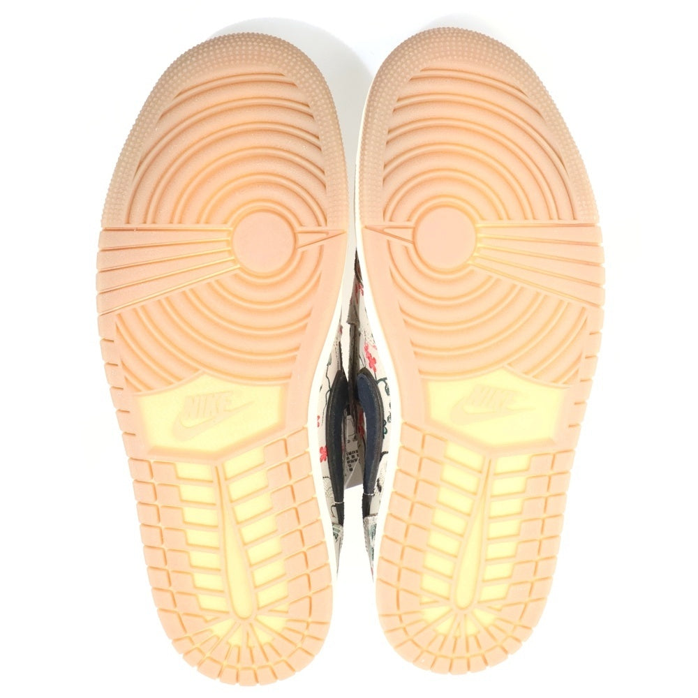 NIKE(ナイキ) ×RUI HACIMURA AIR JORDAN 1 RETRO LOW OG エアジョーダン1 八村 塁 ローカットスニーカー ベージュUS9.5/27.5cm HV8293-100