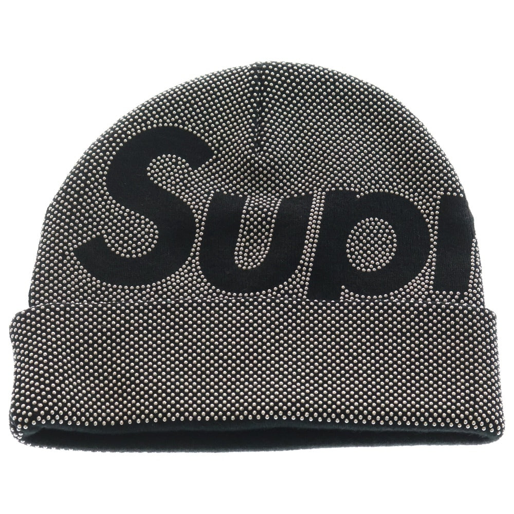 Supreme スタッデッドロゴビーニー ブラック SUPREME(シュプリーム) 25AW Studded Knockout Big Logo Beanie
