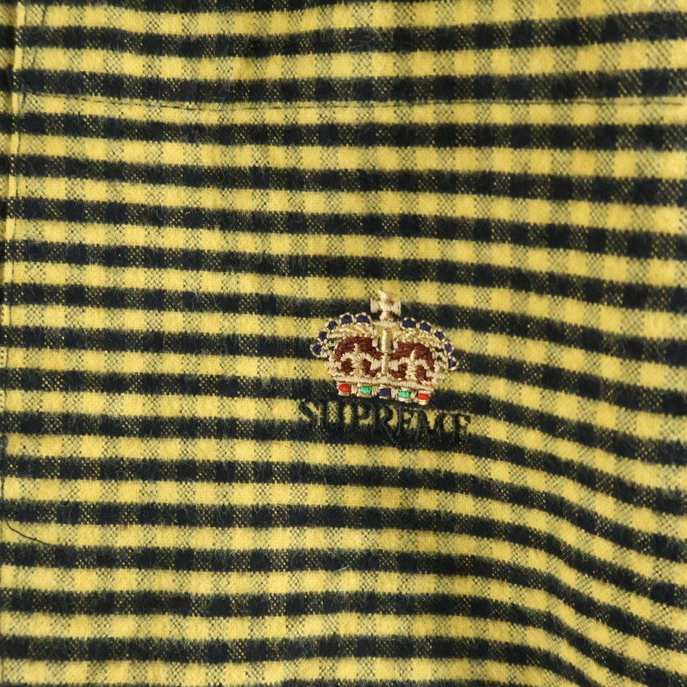 SUPREME(シュプリーム) 24SS Loose Fit Flannel Oxford Shirt ルーズフィット チェックフランネル 長袖オックスフォードシャツ イエロー/ブラック