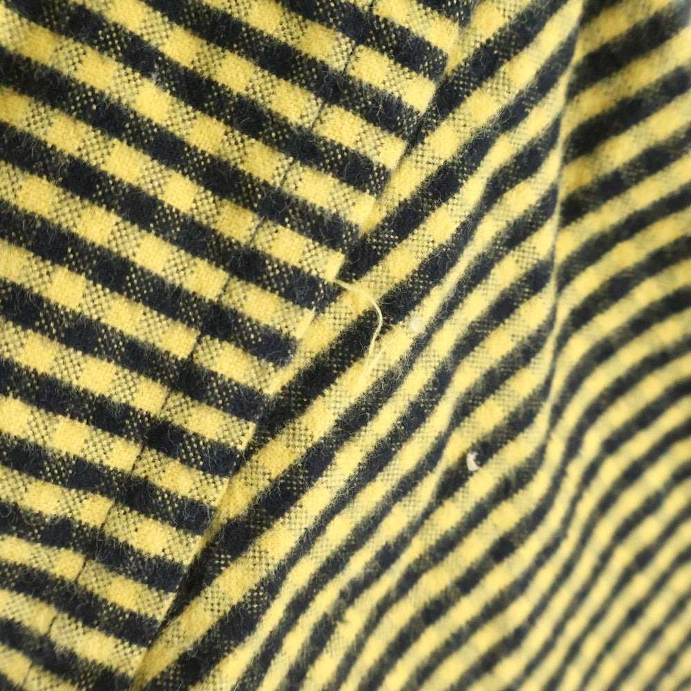 SUPREME(シュプリーム) 24SS Loose Fit Flannel Oxford Shirt ルーズフィット チェックフランネル 長袖オックスフォードシャツ イエロー/ブラック