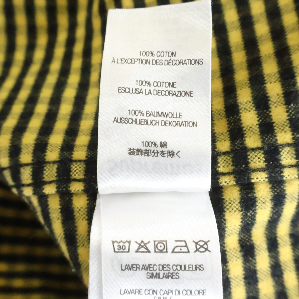 SUPREME(シュプリーム) 24SS Loose Fit Flannel Oxford Shirt ルーズフィット チェックフランネル 長袖オックスフォードシャツ イエロー/ブラック