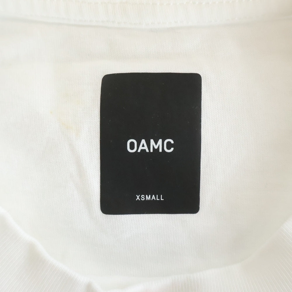 OAMC(オーエーエムシー) 18AW Horus T shirt アワーズ プリント クルーネック半袖Tシャツ カットソー ホワイト