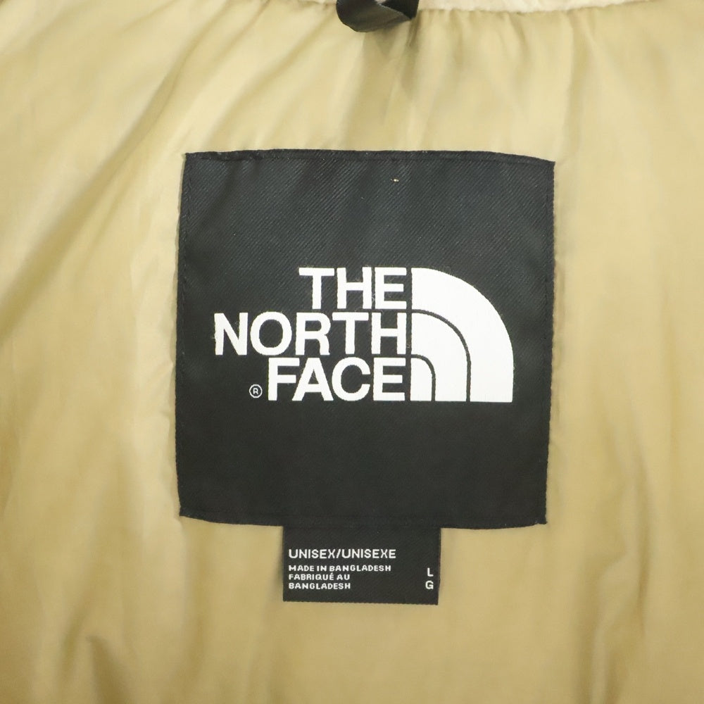 THE NORTH FACE(ザノースフェイス) SHERPA NUPTSE JACKET シェルパ ヌプシ エンブロイダリーデザイン ジップアップ ボア ダウンジャケット ベージュ NF0A5A84