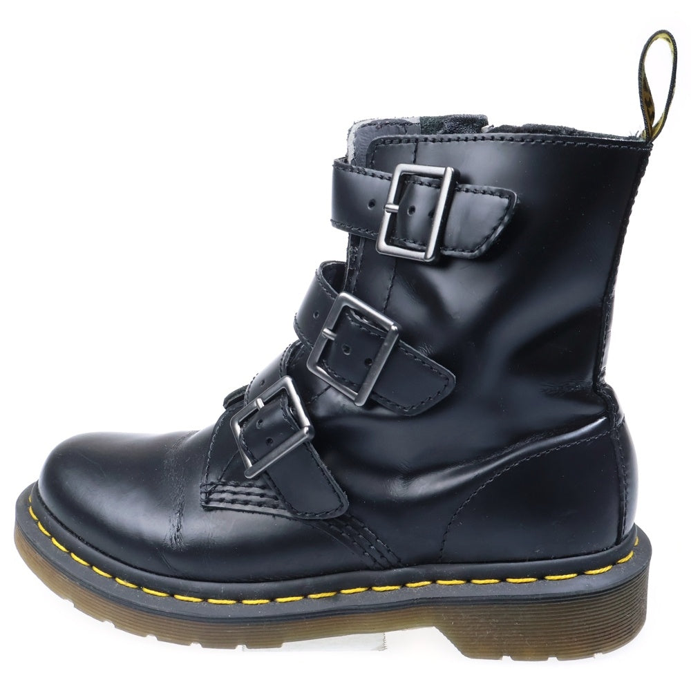 Dr.Martens(ドクターマーチン) BLAKE BUCKLE BOOT ブレイク 3連バックル レザーブーツ レディース ブラック 13665001