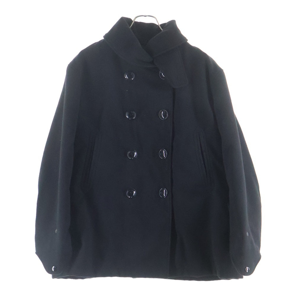 Engineered Garments(エンジニアド ガーメンツ) LH Pea Coat Polyester Fake Melton ポリエステル フェイクメルトン ピーコート ジャケット ブラック LN207B