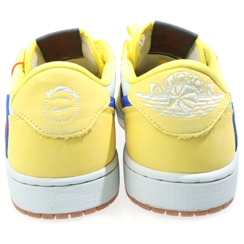 NIKE(ナイキ) ×TRAVIS SCOTT WMNS AIR JORDAN 1 RETRO LOW OG Canary トラヴィススコット ウィメンズ エアジョーダン1 ローカットスニーカー カナリー US10/27cm DZ4137-700
