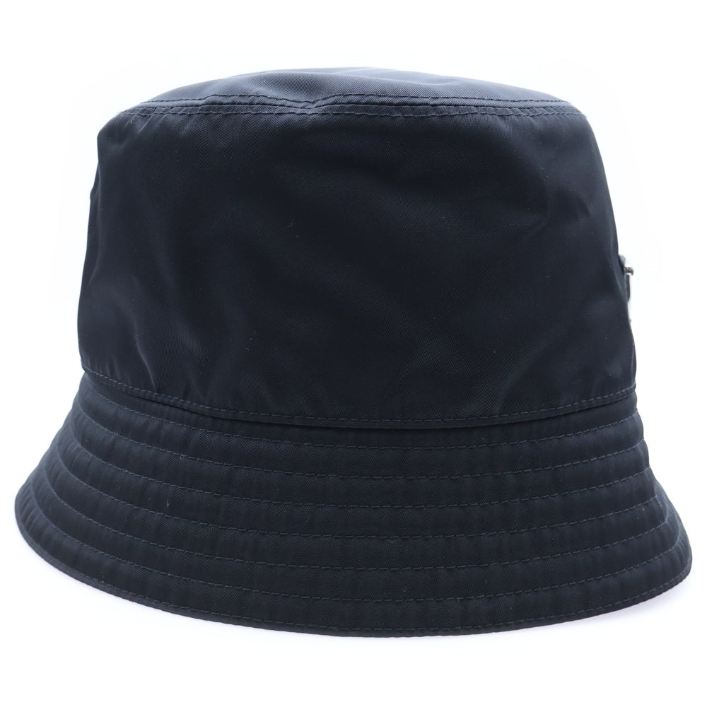 PRADA(プラダ) Re-Nylon リナイロン トライアングルロゴ 三角プレート バケットハット 帽子 ブラック 2HC137