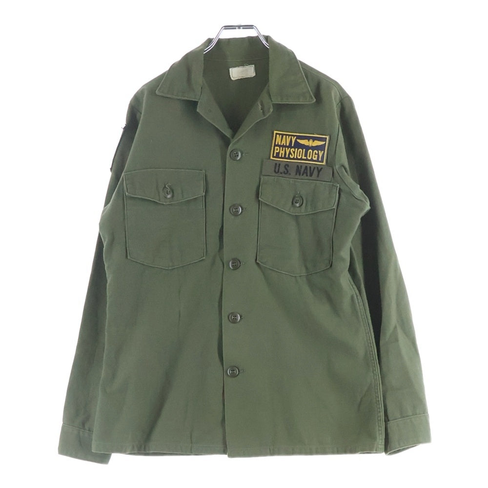 VINTAGE(ヴィンテージ) MILITARY U.S.NAVY VINTAGE ミリタリー ユーエスネイビー ヴィンテージ 長袖ユーティリティーシャツ カーキ