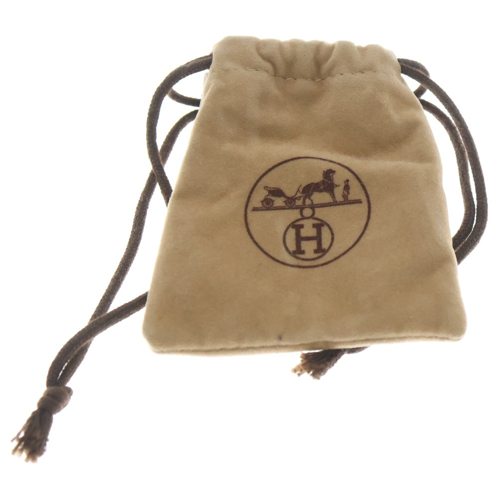 HERMES(エルメス) ジャンボ レザーチョーカー ネックレス ブレスレット シルバー/ブラウン