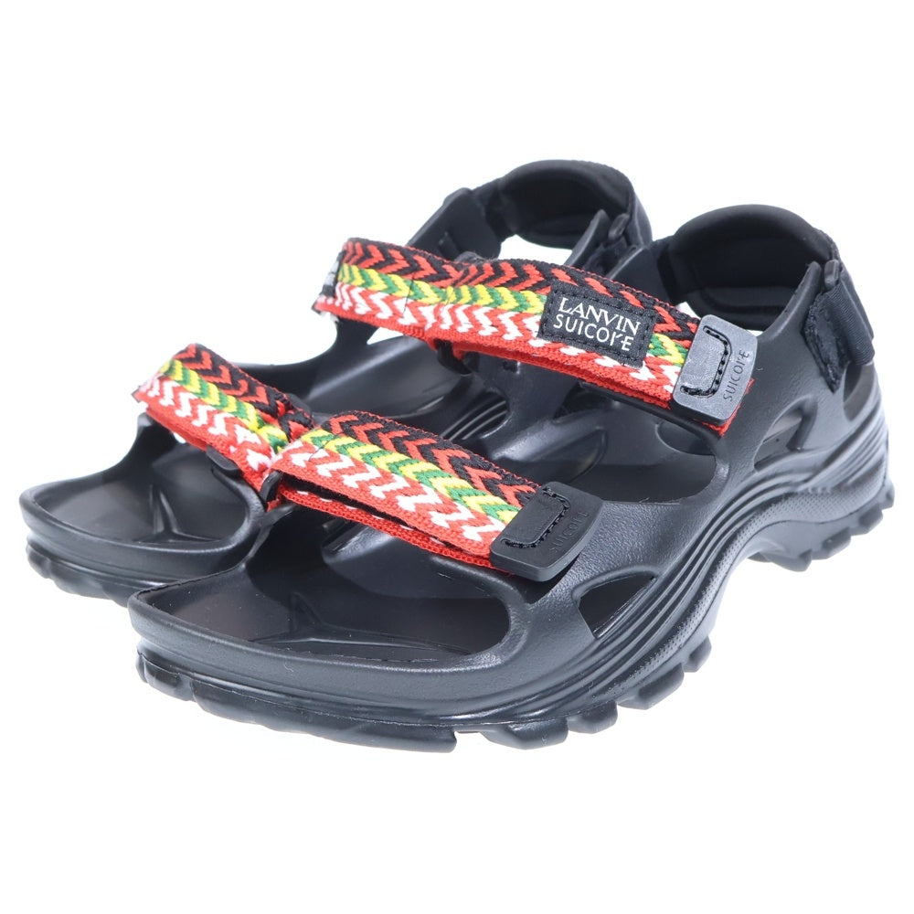 LANVIN(ランバン) x Suicoke Curb Laces Sandals スイコック カーブ レース サンダル レディース ブラック FM-SASS0N-EVAT-A23