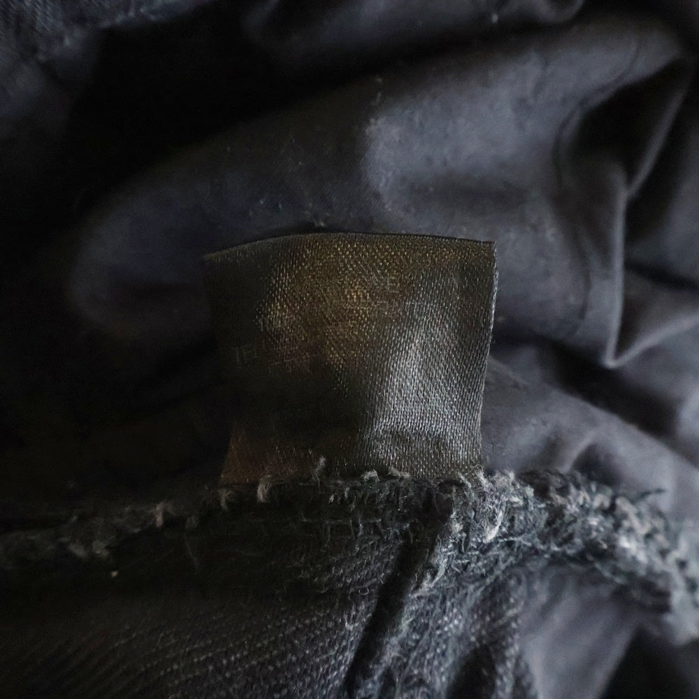 NO/FAITH STUDIOS(ノーフェイスストゥディオス) 23AW DENIM CARGO PANTS デニムカーゴ ジッパー加工フレアパンツ ブラック