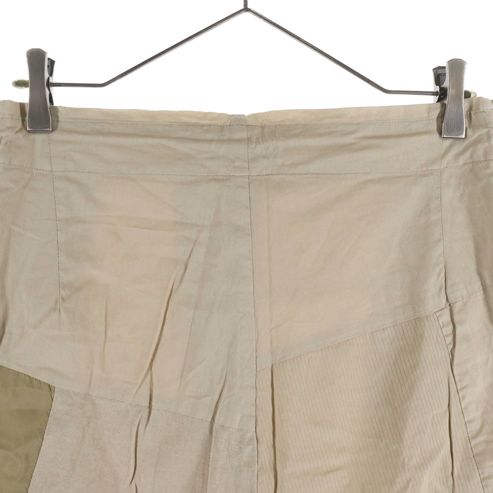 Y's(ワイズ) 19SS リネン混 パッチワーク ドローストリングサルエルパンツ ベージュ YH-P05-806