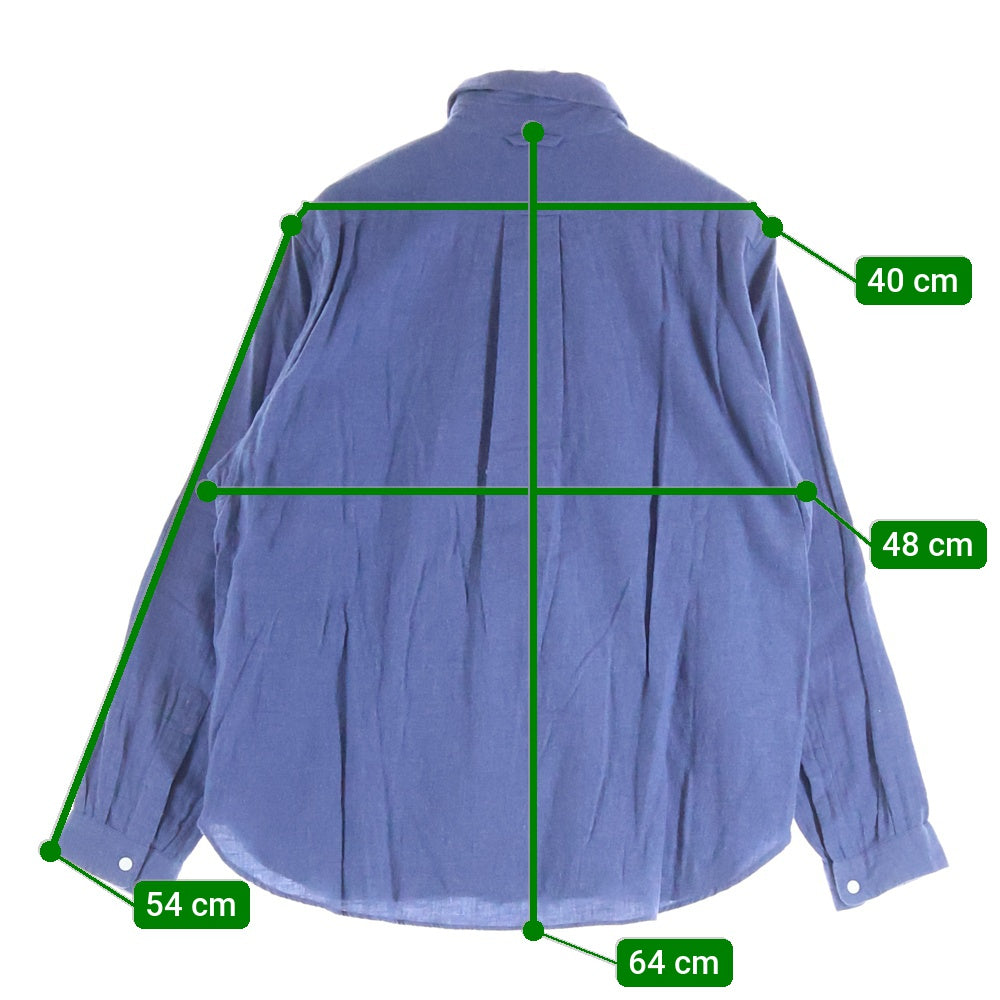 YAECA(ヤエカ) COMFORT SHIRT RELAX コンフォート リラックス 長袖シャツ ブルー 12194