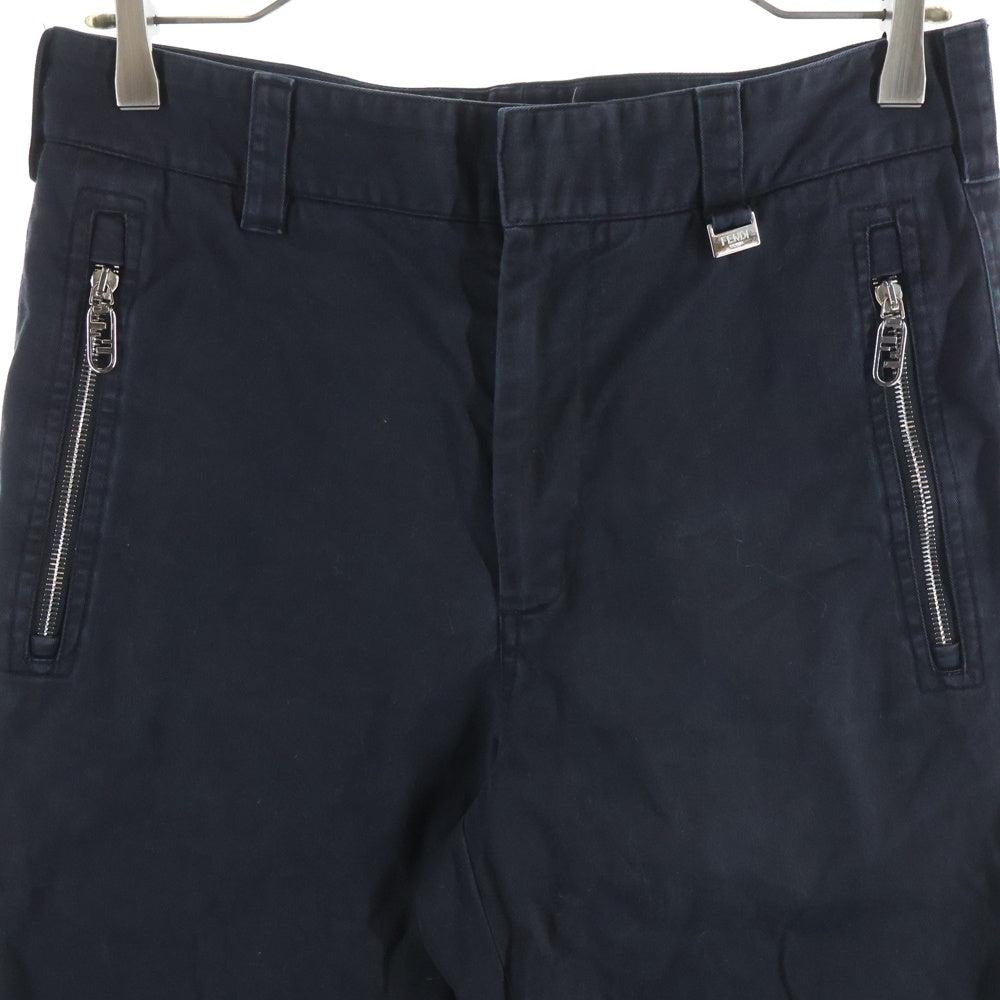 FENDI(フェンディ) ジッパーポケットチノ パンツ ブラック FB0869 AMZA