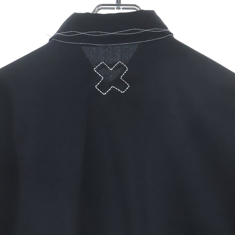 NO BRAND(ノーブランド) 25SS LQUARTET エルカルテット ステッチ デザイン 長袖 シャツ ブラック LQ25SS-LS-012