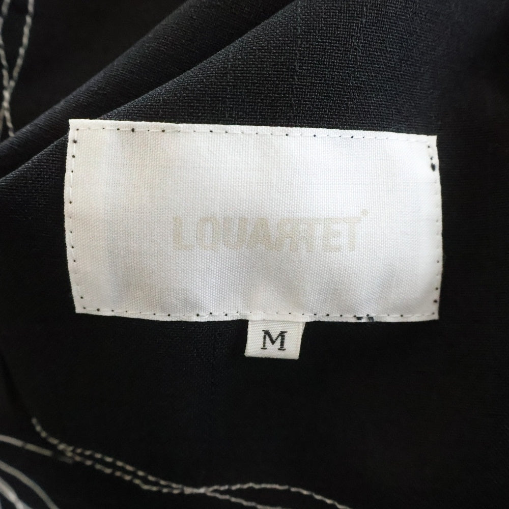 NO BRAND(ノーブランド) 25SS LQUARTET エルカルテット ステッチ デザイン 長袖 シャツ ブラック LQ25SS-LS-012