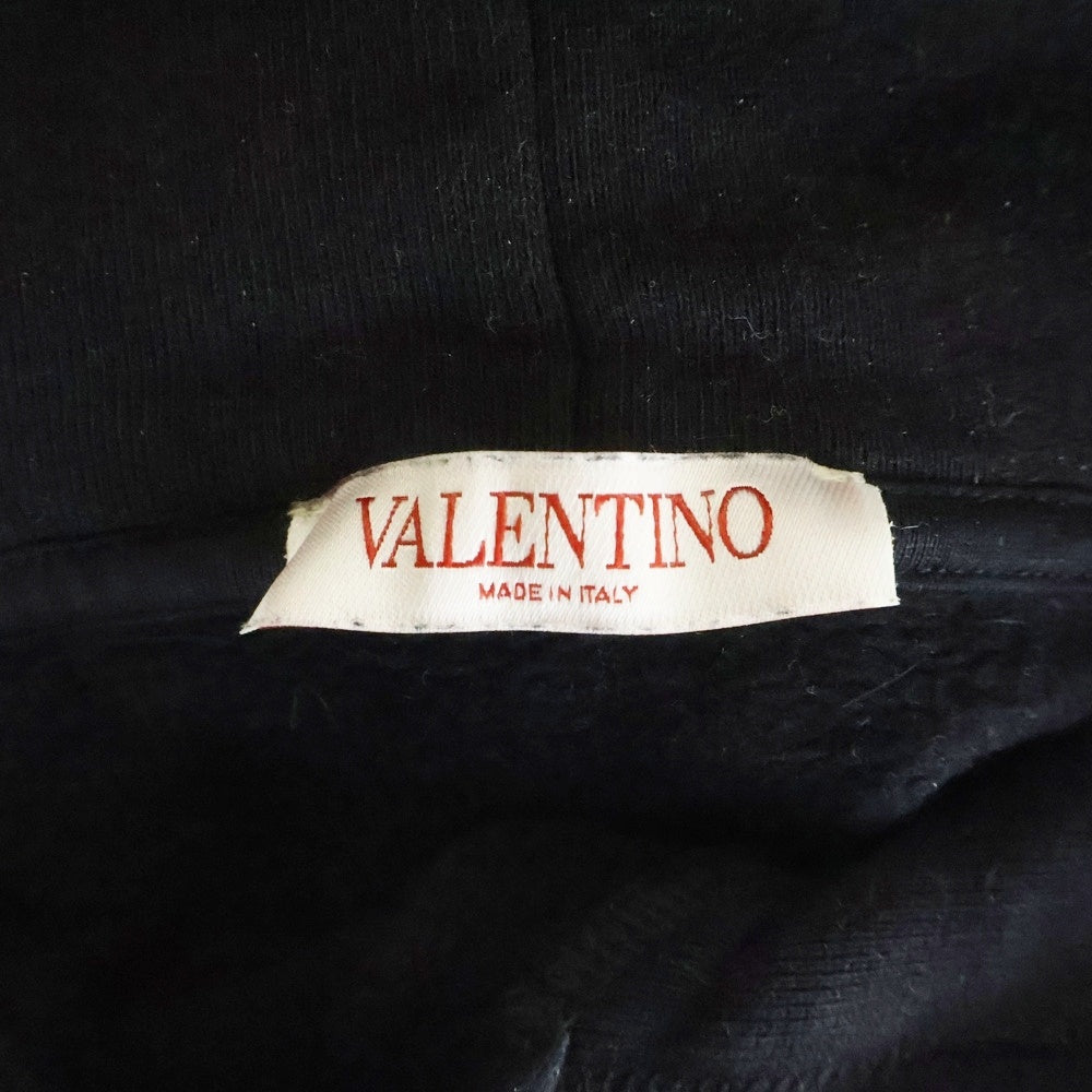 VALENTINO(ヴァレンティノ) メタリックV レースストッパー スウェット プルオーバーパーカー ブラック 5V3MF25RADJ
