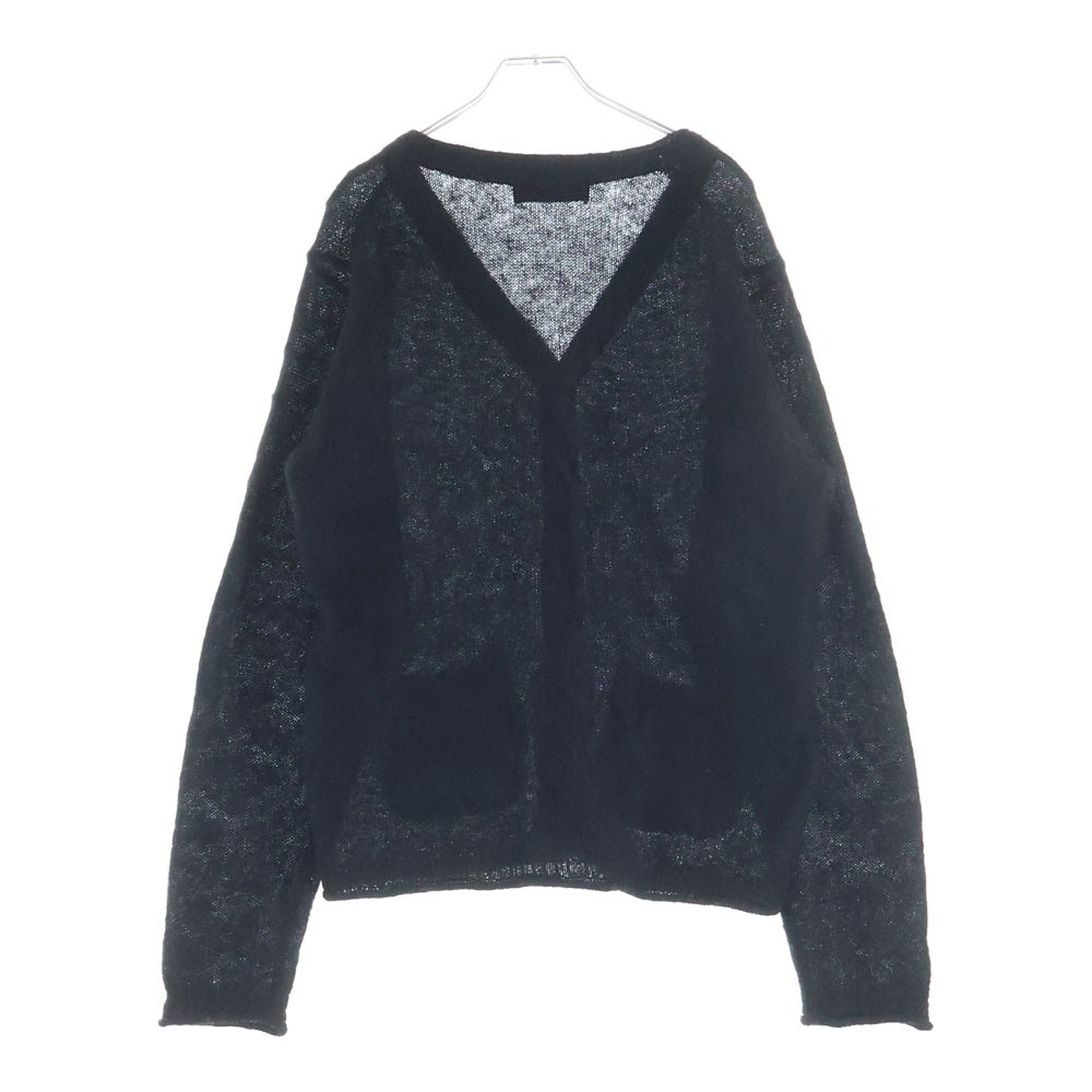 LOUNGE LIZARD(ラウンジリザード) モヘア ニット カーディガン ブラック