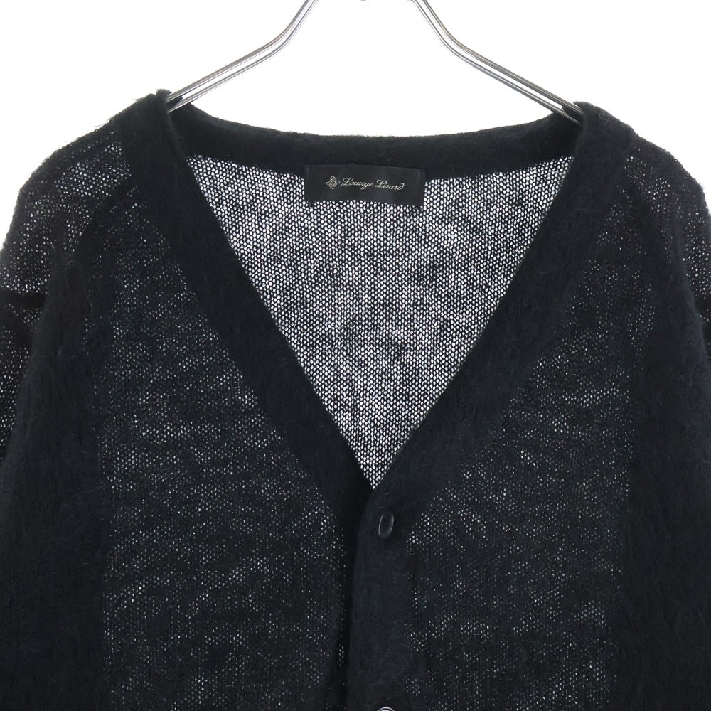 LOUNGE LIZARD(ラウンジリザード) モヘア ニット カーディガン ブラック