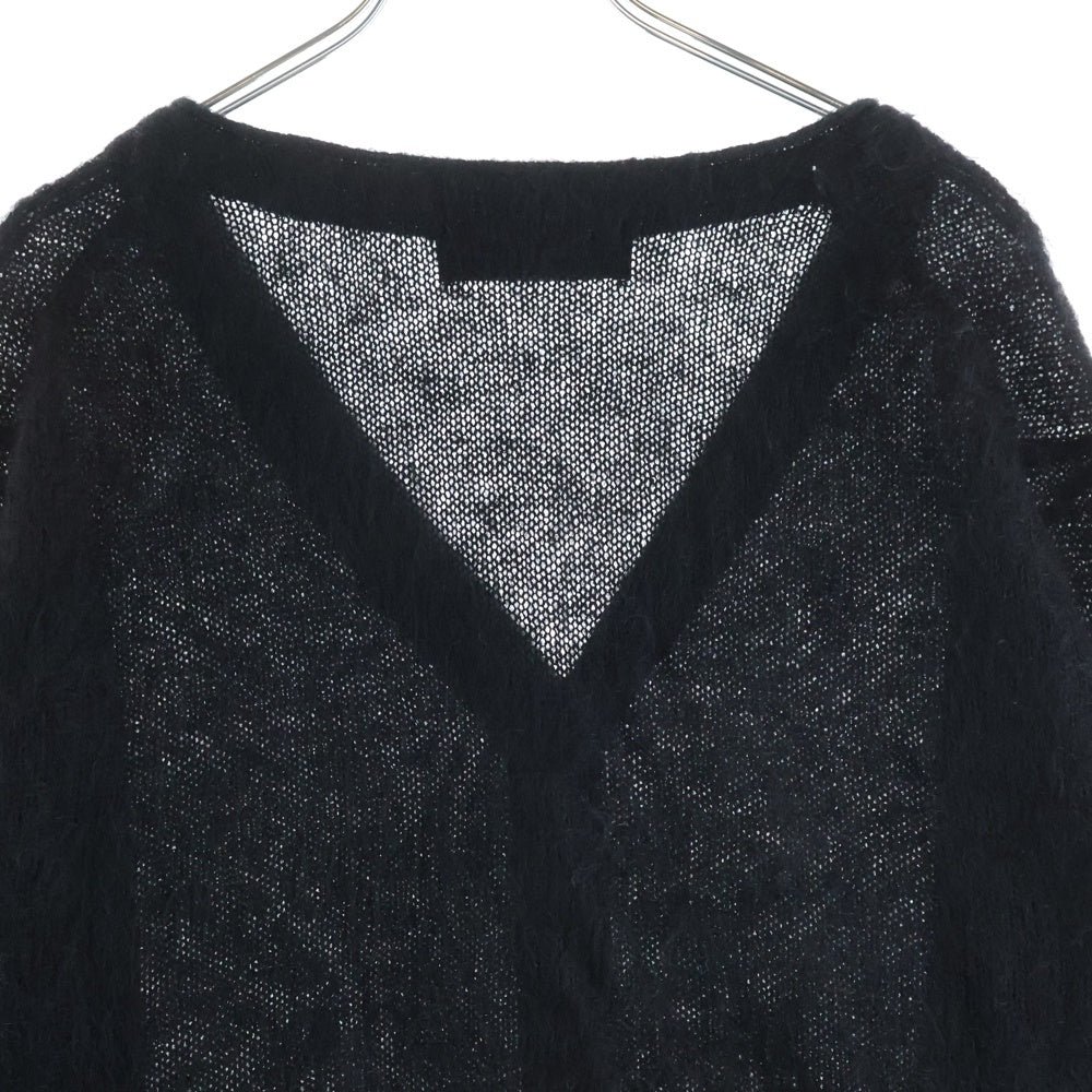 LOUNGE LIZARD(ラウンジリザード) モヘア ニット カーディガン ブラック