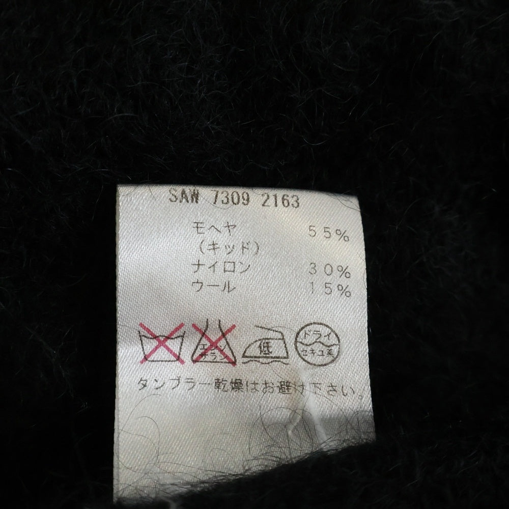 LOUNGE LIZARD(ラウンジリザード) モヘア ニット カーディガン ブラック