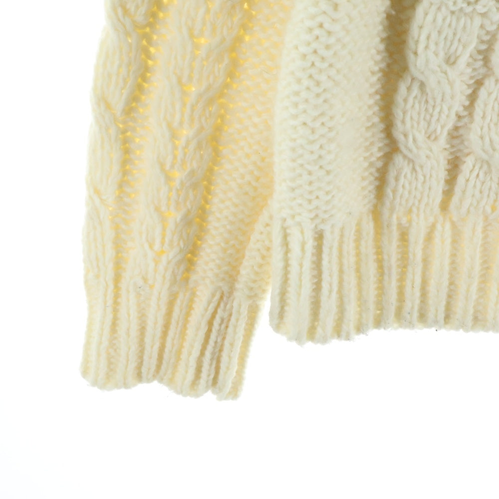 CIAOPANIC(チャオパニック) ケーブル ニット カーディガン ホワイト