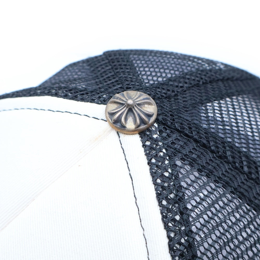 CHROME HEARTS(クロムハーツ) TRUCKER CAP CH刺繍 メッシュ トラッカーキャップ 帽子 ブラック/ホワイト