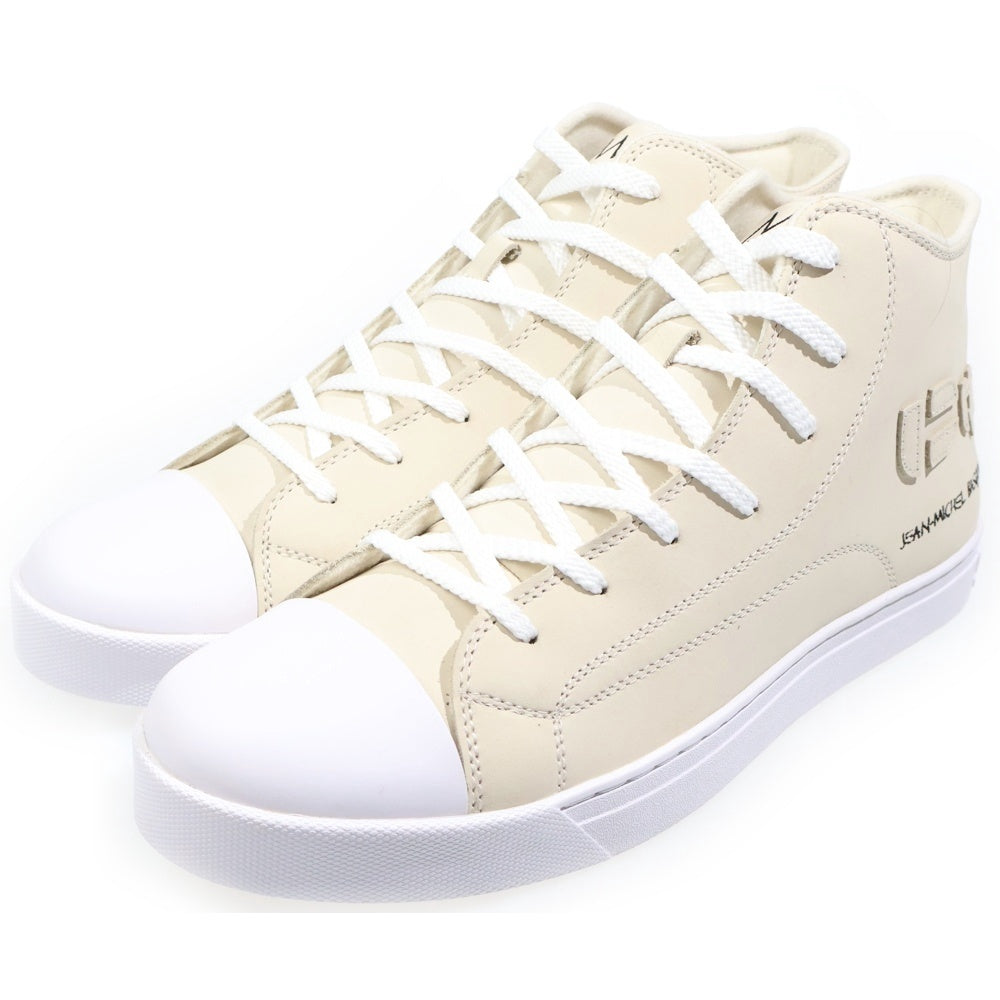 Sangacio(サンガッチョ) ×JEAN-MICHEL-BASQUIAT ジャンミシェル バスキア にゅ~ず ハイカットスニーカー ベージュ US10/28cm