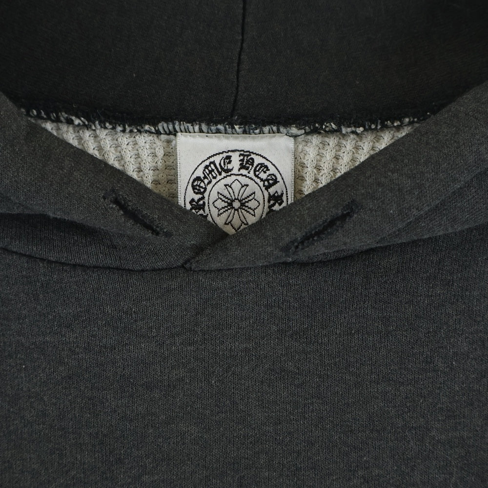 CHROME HEARTS(クロムハーツ) OLD HORSESHOE HOODIE オールド ホースシュープリント 裏地サーマル スウェット プルオーバーパーカー ブラック