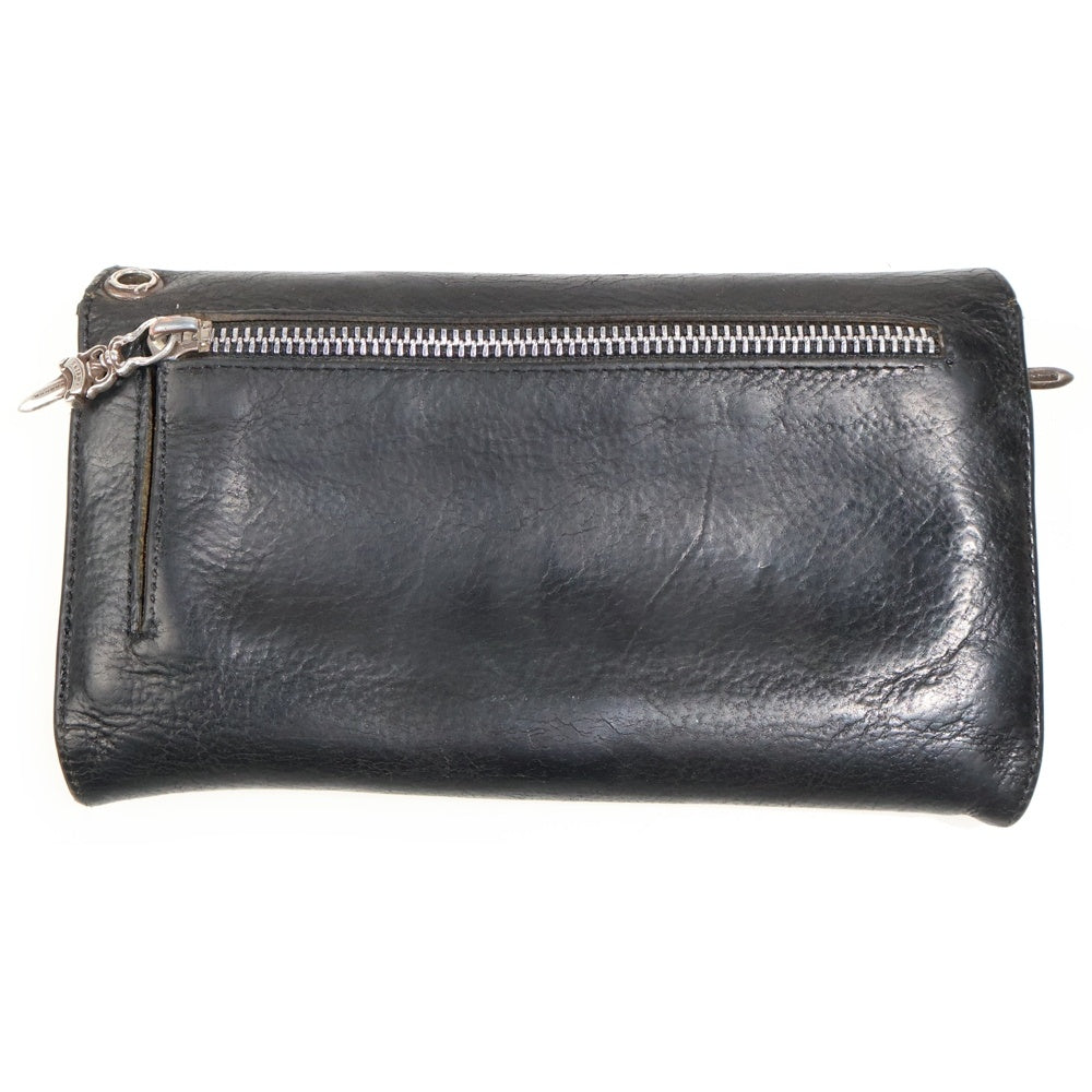 CHROME HEARTS(クロムハーツ) WAVE ウェーブ レザーウォレット 財布 ブラック BCA374