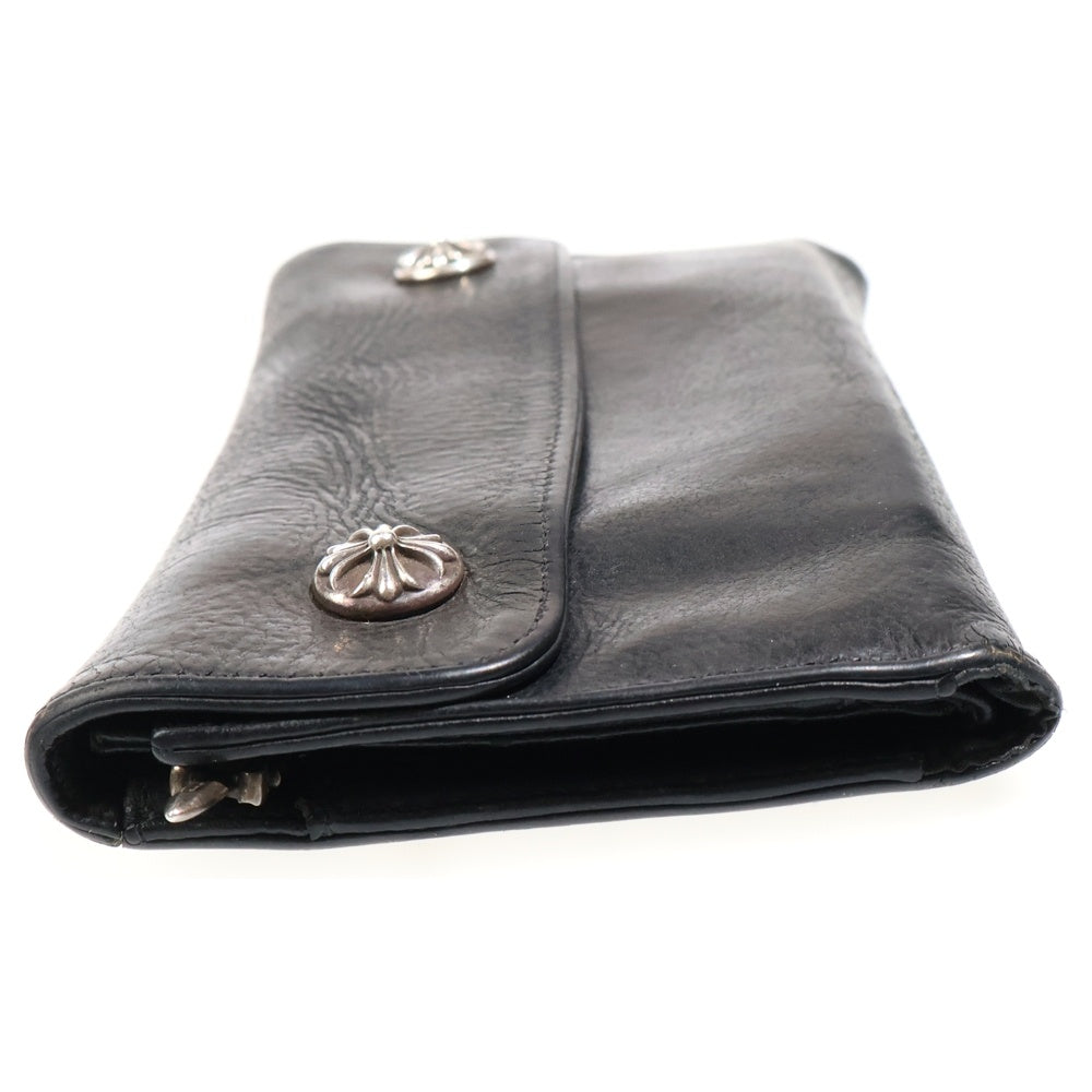 CHROME HEARTS(クロムハーツ) WAVE ウェーブ レザーウォレット 財布 ブラック BCA374