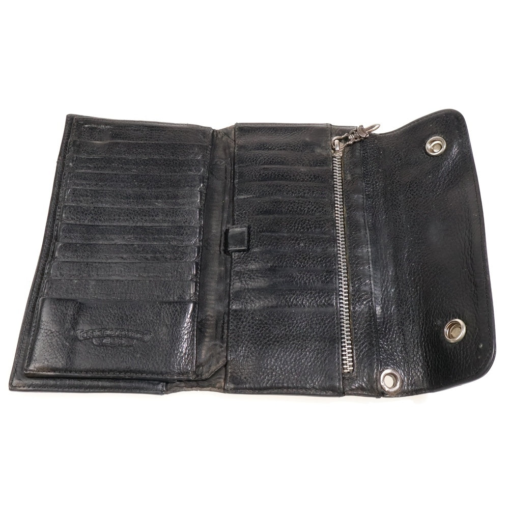 CHROME HEARTS(クロムハーツ) WAVE ウェーブ レザーウォレット 財布 ブラック BCA374