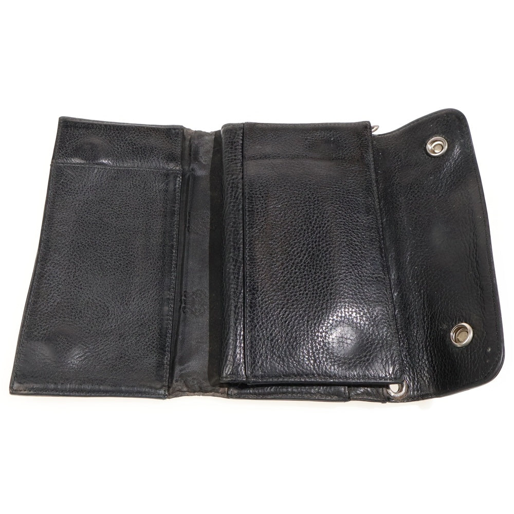 CHROME HEARTS(クロムハーツ) WAVE ウェーブ レザーウォレット 財布 ブラック BCA374