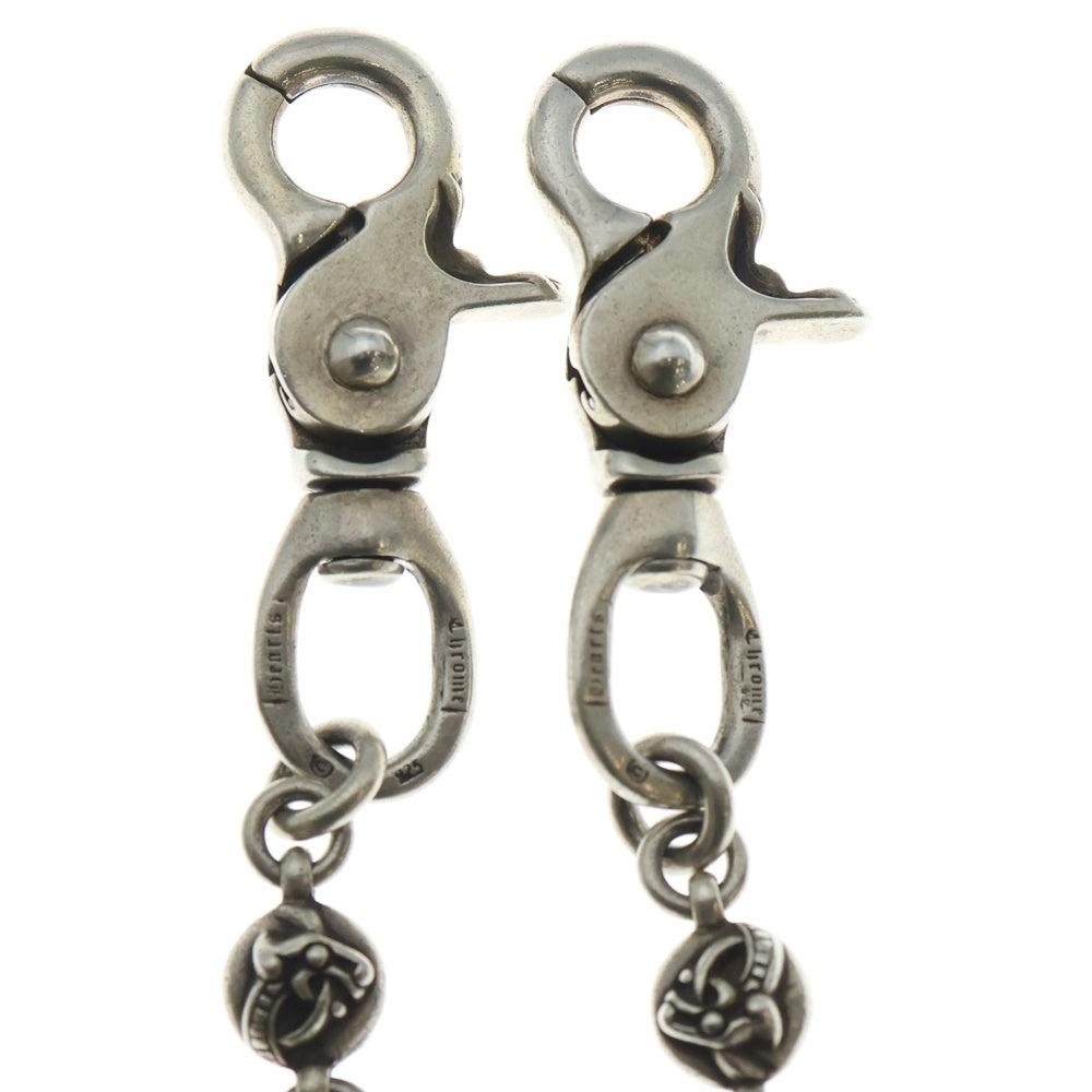 CHROME HEARTS(クロムハーツ) 2BALL LONG-T/2クリップロング#2ケルティックボール ウォレットチェーン シルバー