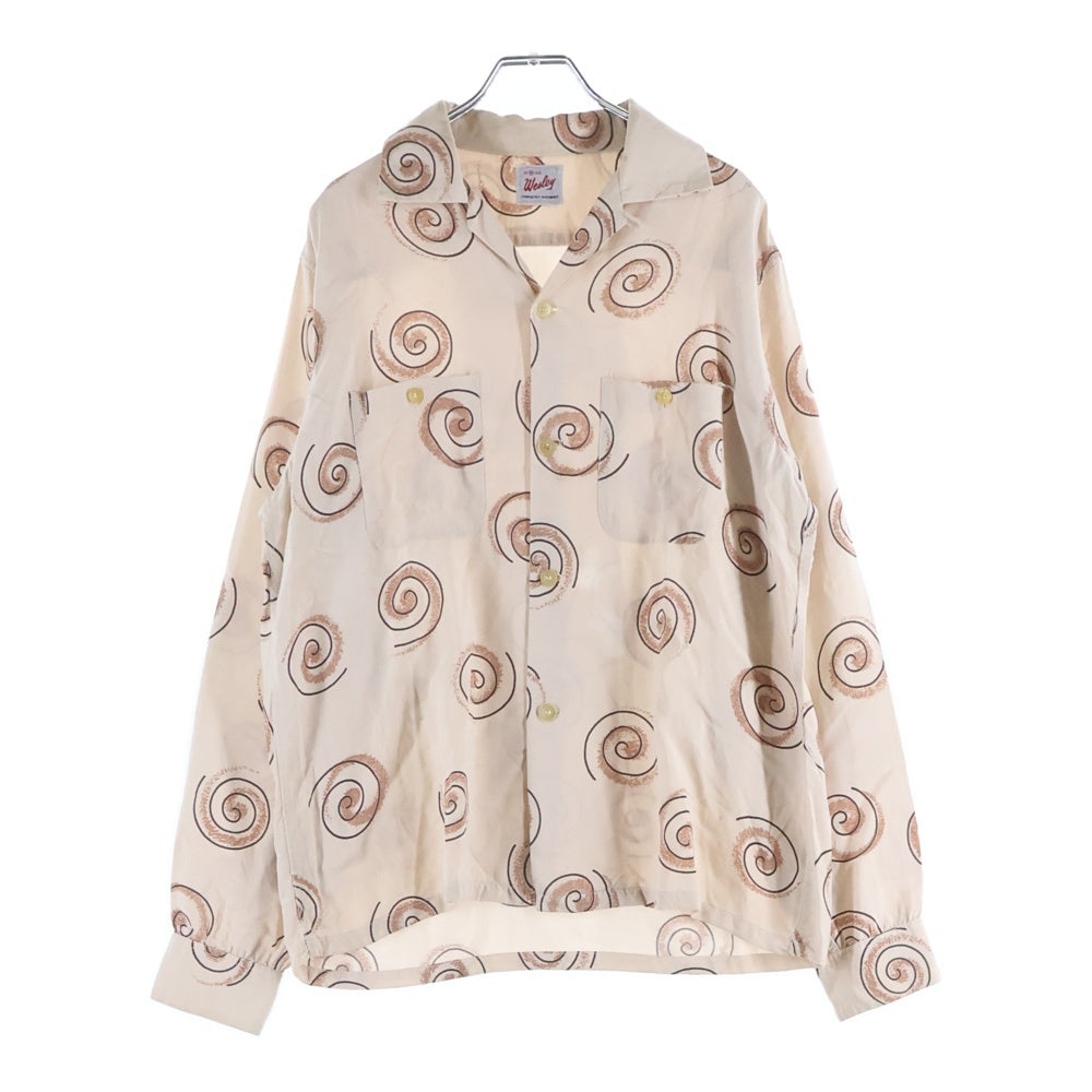 VINTAGE(ヴィンテージ) 50S VINTAGE ヴィンテージ アトミック オープンカラー 長袖シャツ ベージュ