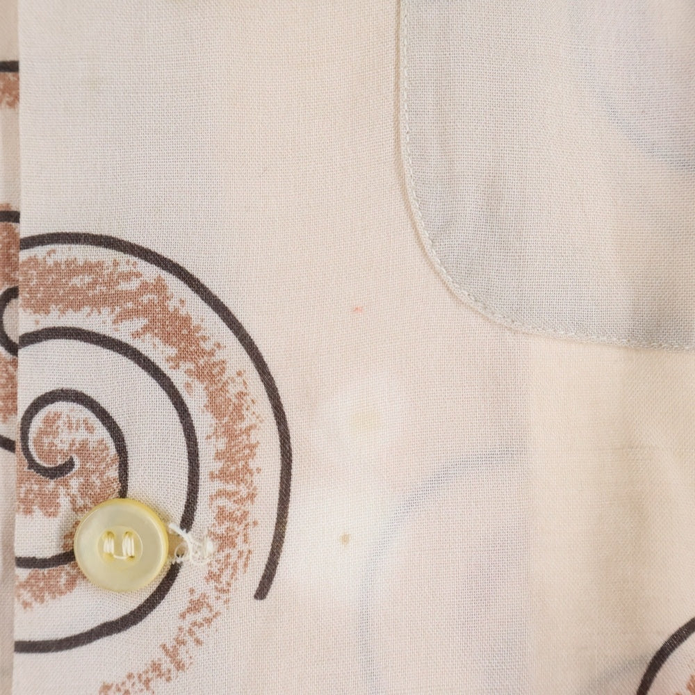 VINTAGE(ヴィンテージ) 50S VINTAGE ヴィンテージ アトミック オープンカラー 長袖シャツ ベージュ