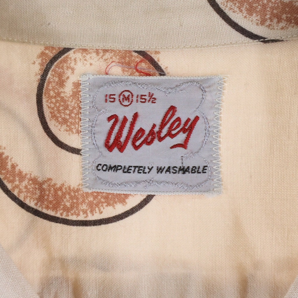 VINTAGE(ヴィンテージ) 50S VINTAGE ヴィンテージ アトミック オープンカラー 長袖シャツ ベージュ