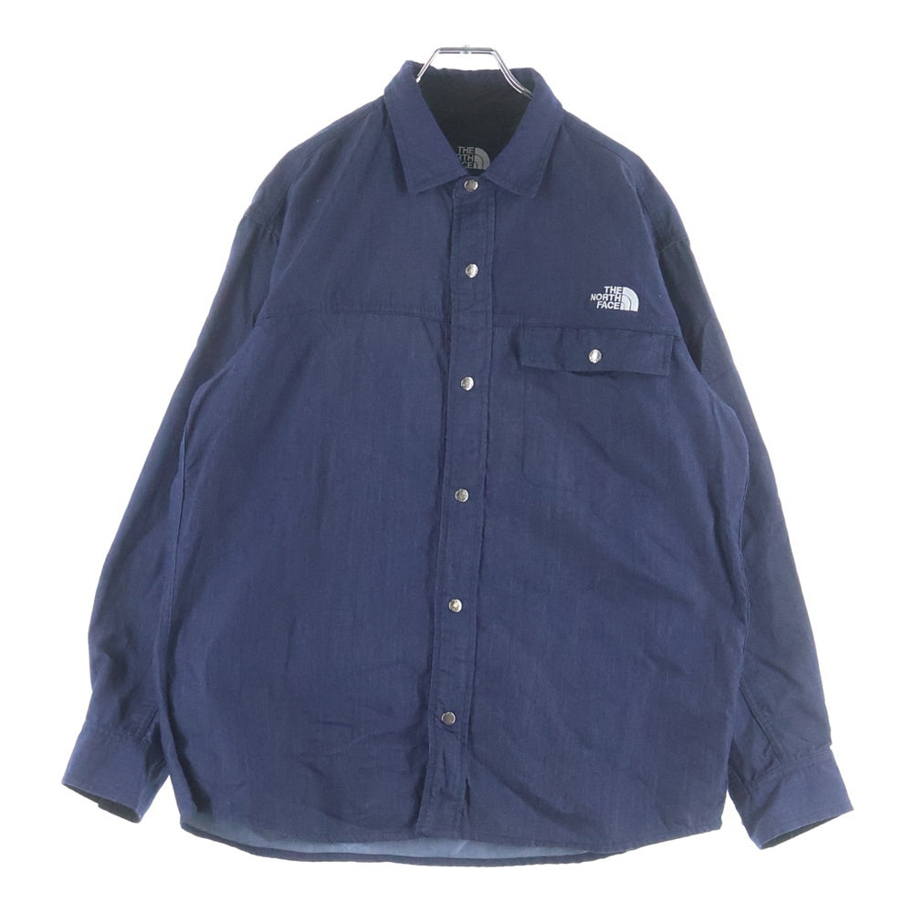 THE NORTH FACE(ザノースフェイス) L/S NYLON DENIM NUPTSE SHIRT ナイロン デニムヌプシ 長袖シャツ インディゴ NR72130