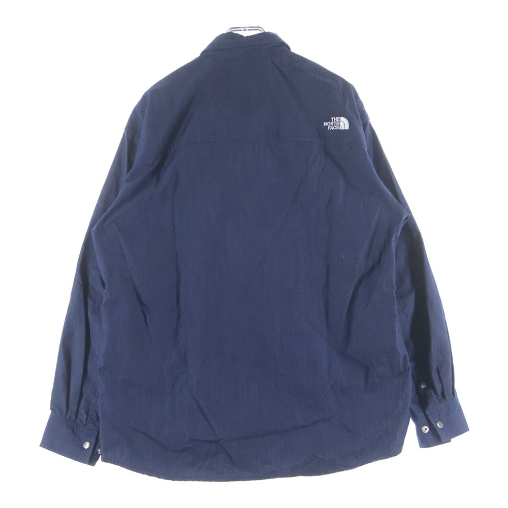 THE NORTH FACE(ザノースフェイス) L/S NYLON DENIM NUPTSE SHIRT ナイロン デニムヌプシ 長袖シャツ インディゴ NR72130